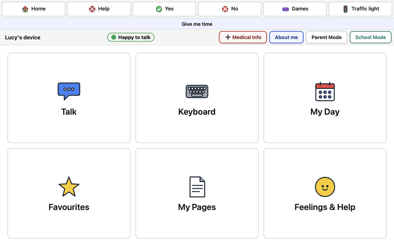 The School Mode button next to Parent Mode
